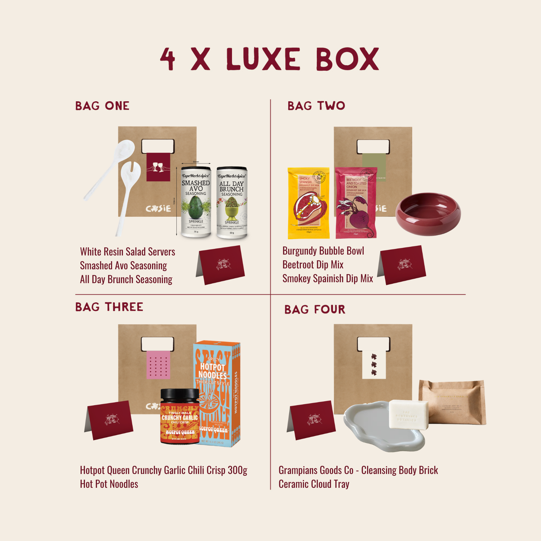 Box of 4 Luxe Gift Bags