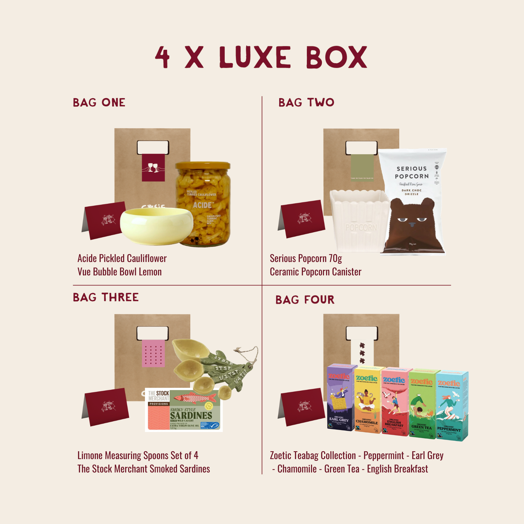 Box of 4 Luxe Gift Bags