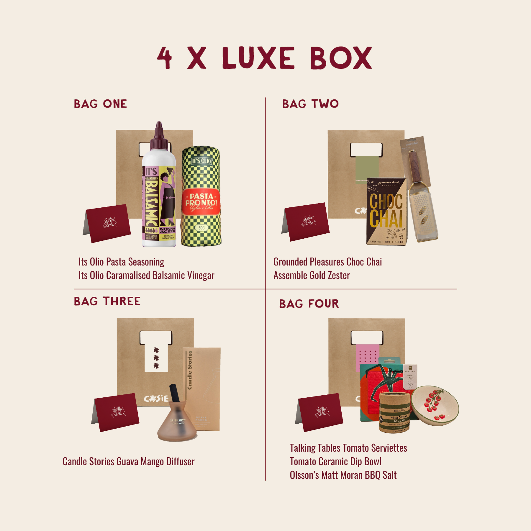 Box of 4 Luxe Gift Bags