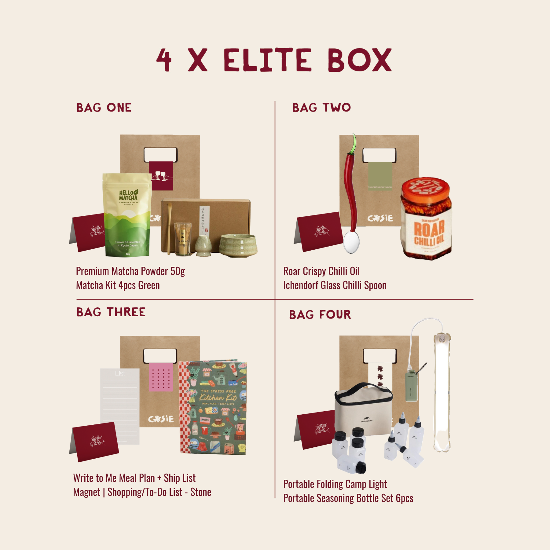 Box of 4 Elite Gift Bags