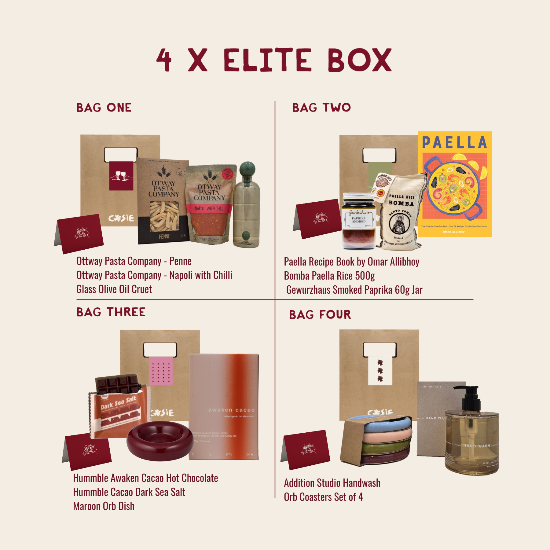 Box of 4 Elite Gift Bags