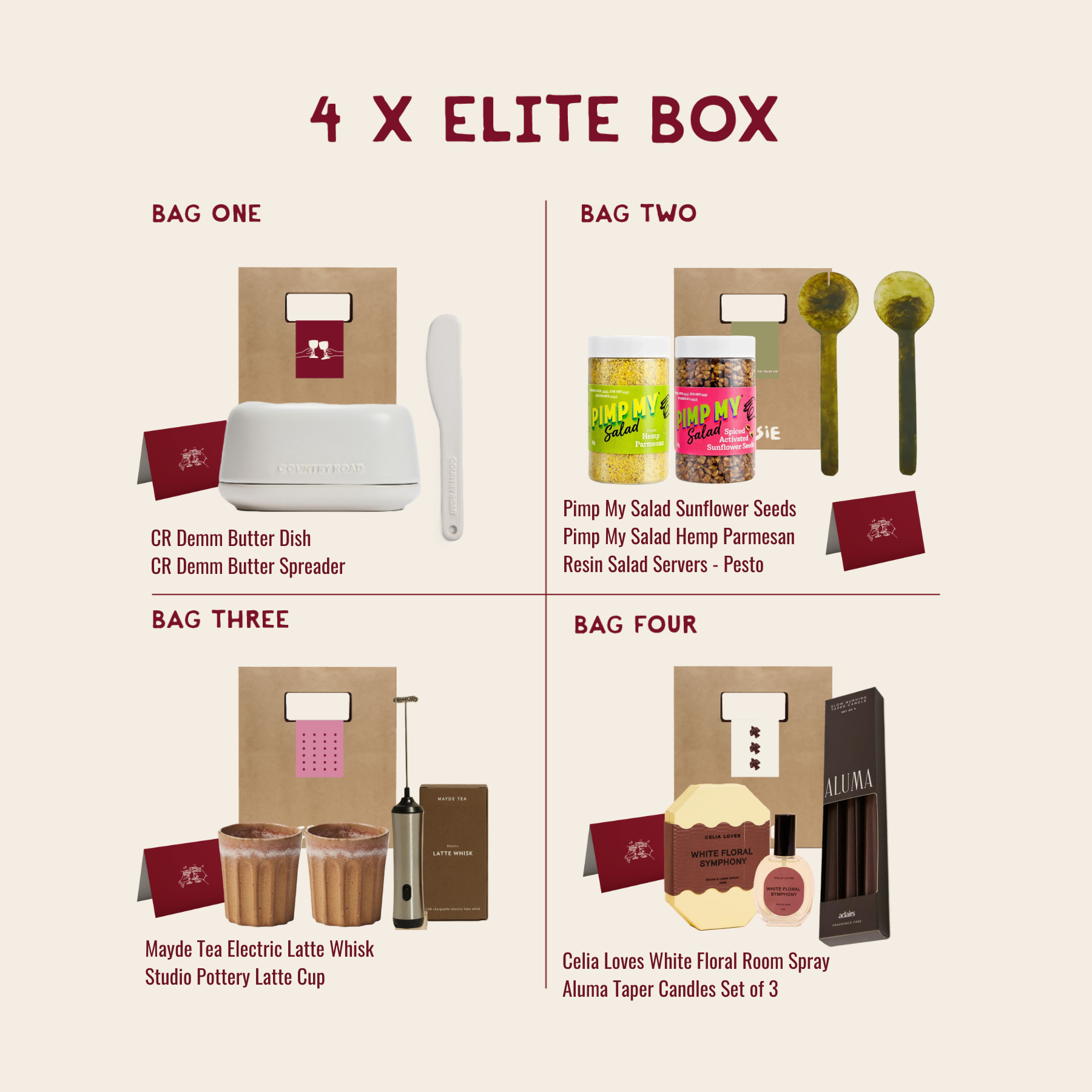 Box of 4 Elite Gift Bags