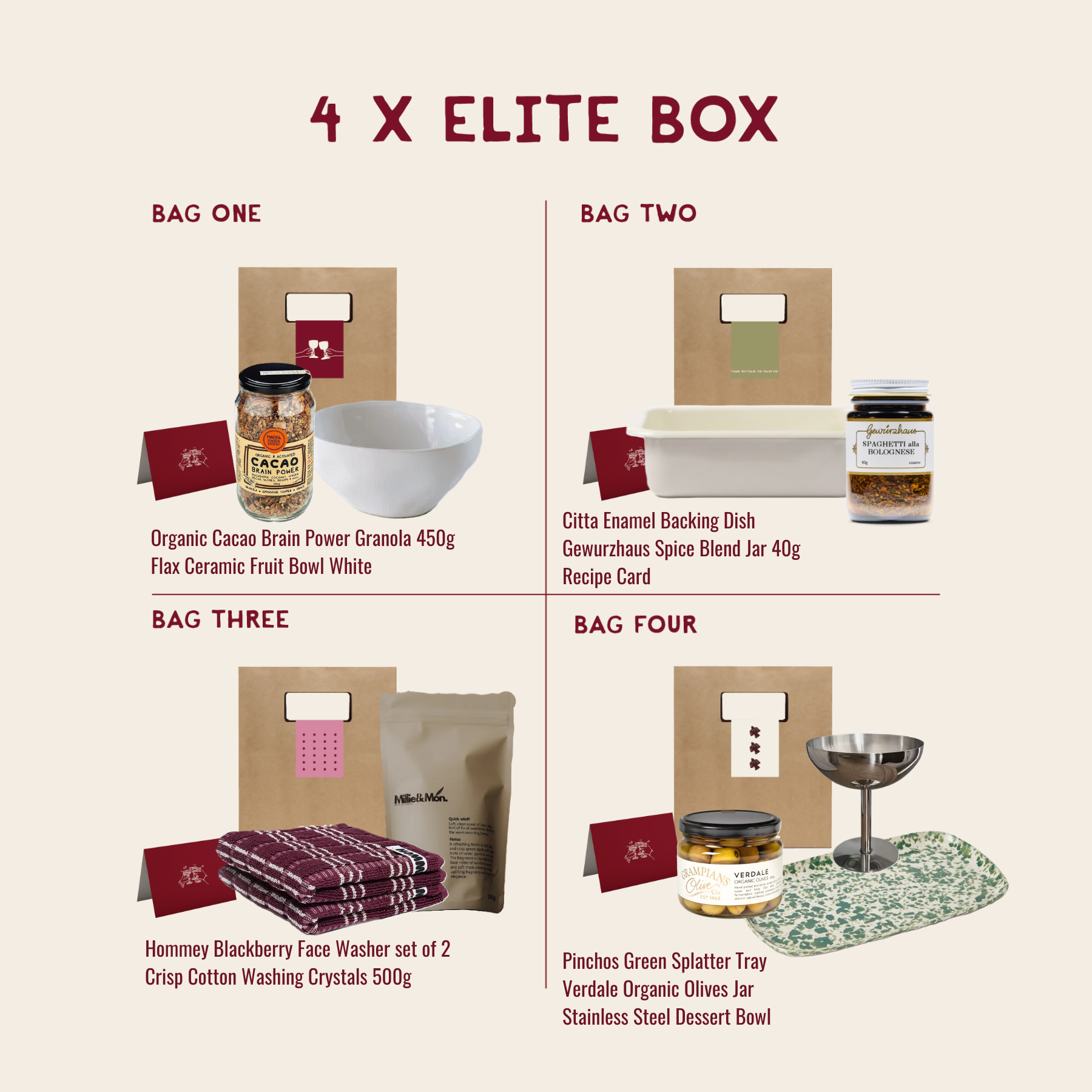 Box of 4 Elite Gift Bags