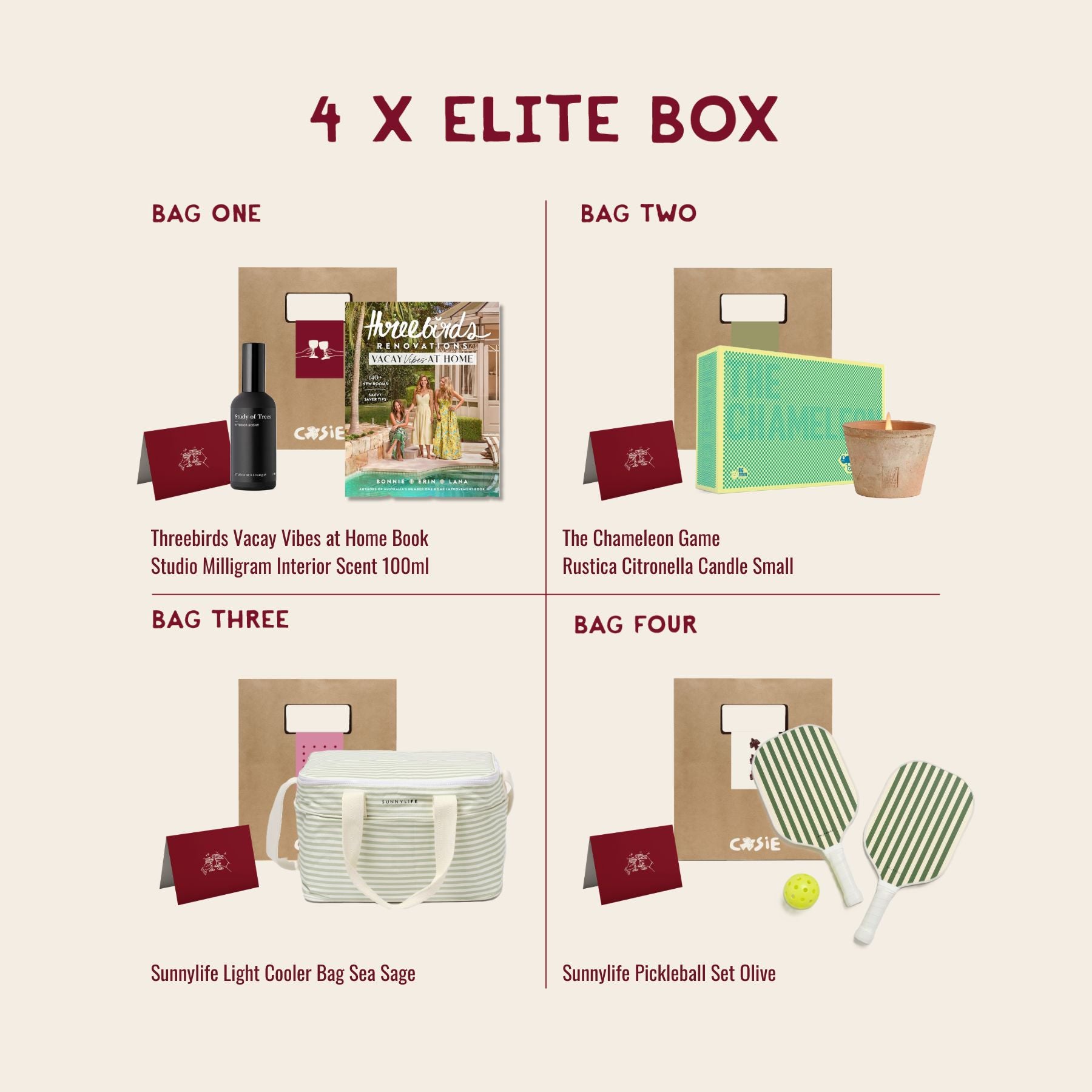 Box of 4 Elite Gift Bags