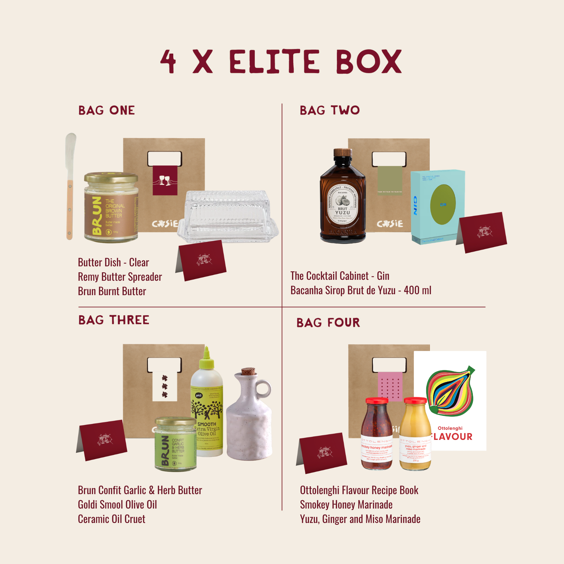 Box of 4 Elite Gift Bags