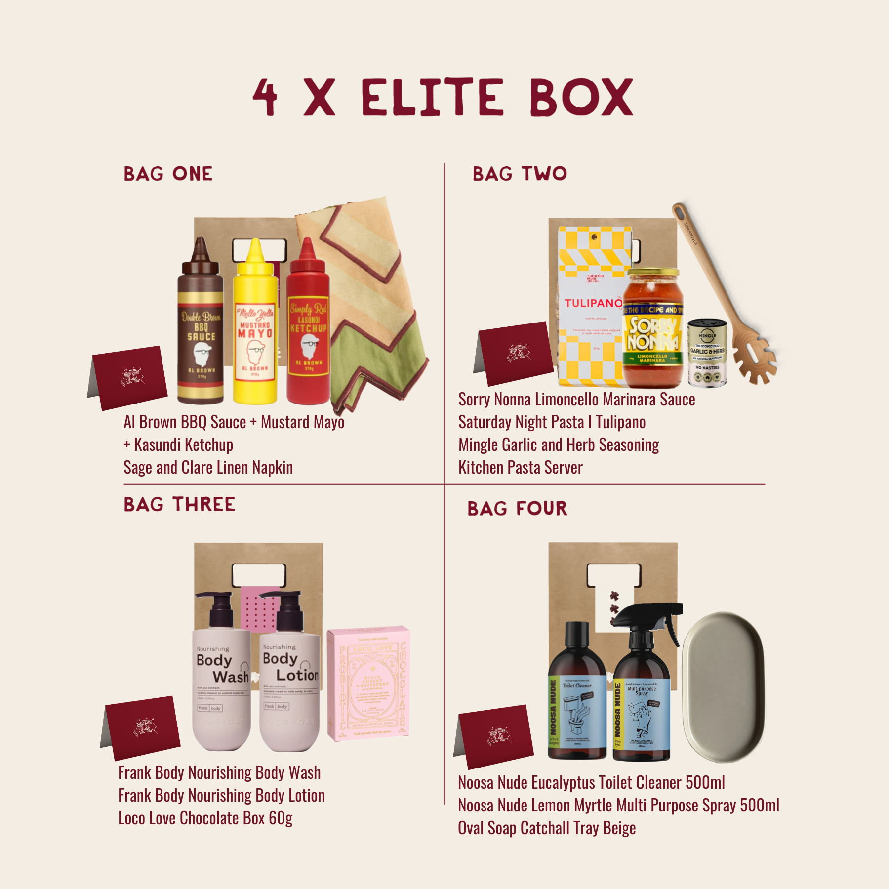 Box of 4 Elite Gift Bags