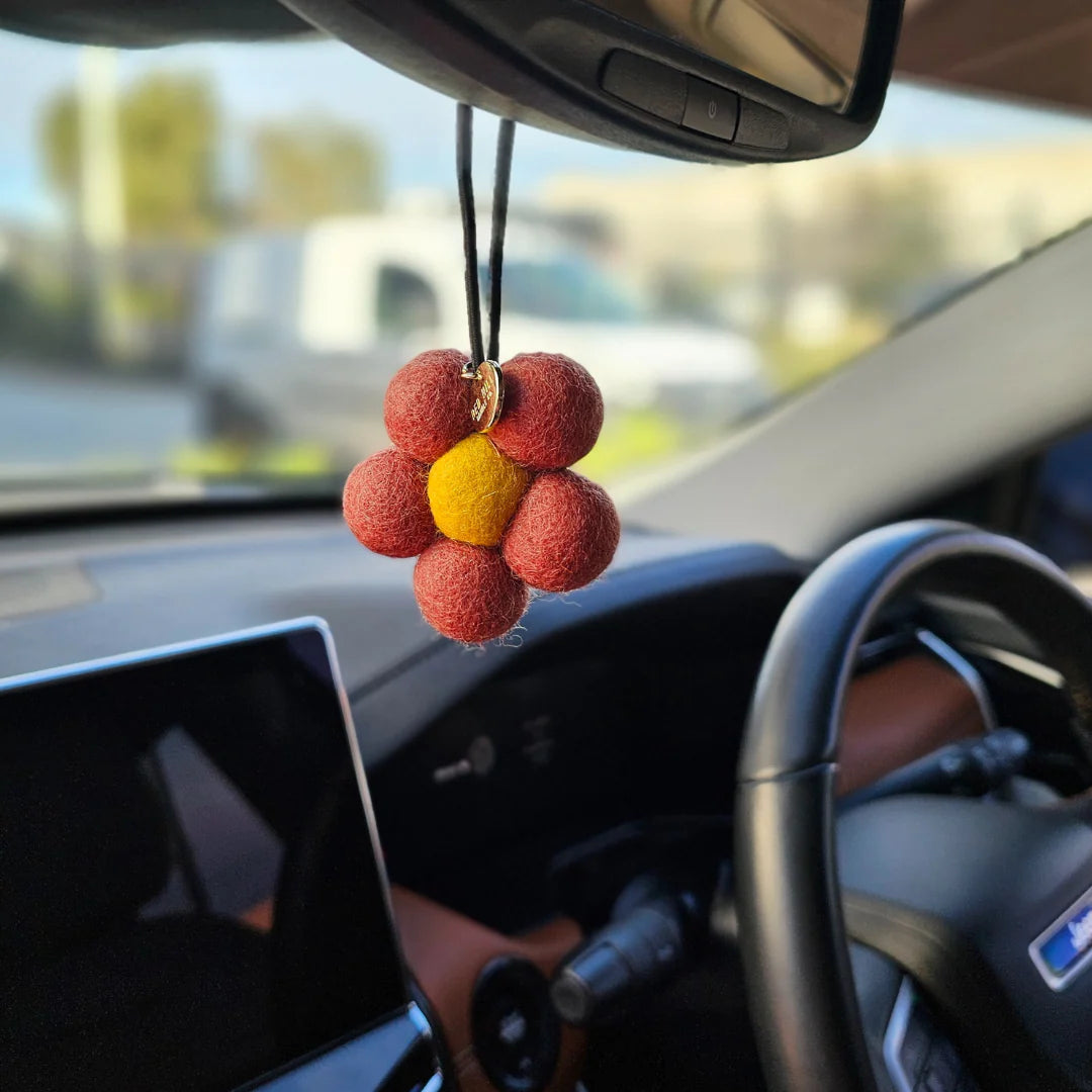 Australian Outback Felt Flower Air Freshener - Rust