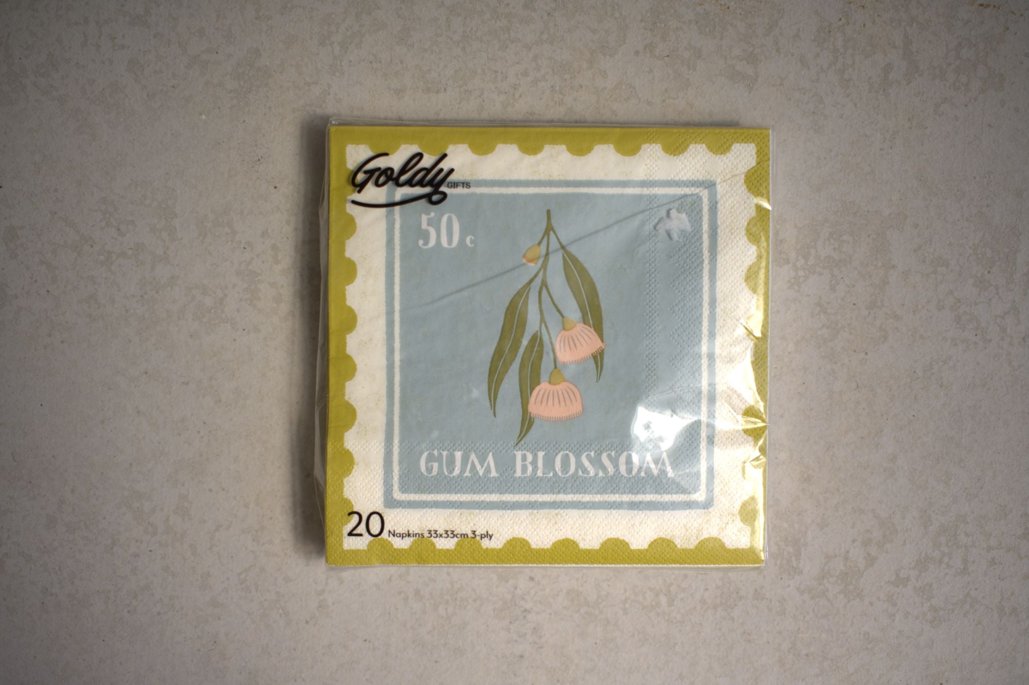 Gum Blossom 20pk 3 ply 33cm napkin